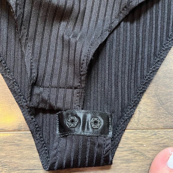 NWOT Black button up body suit - Picture 3 of 3